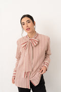 Camisa lazada rayas rojo