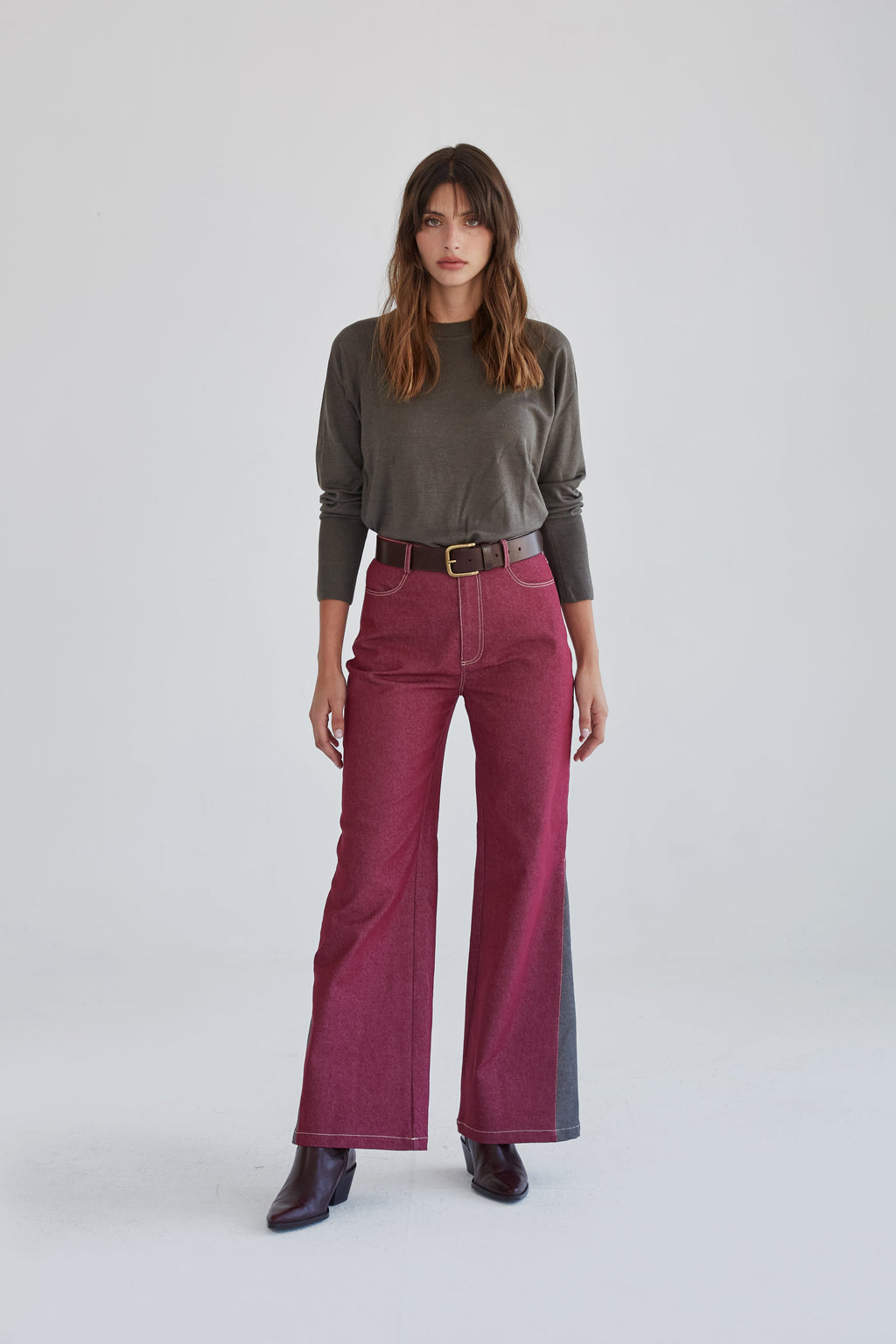 Pantalones vaqueros Alba 2.0 granate