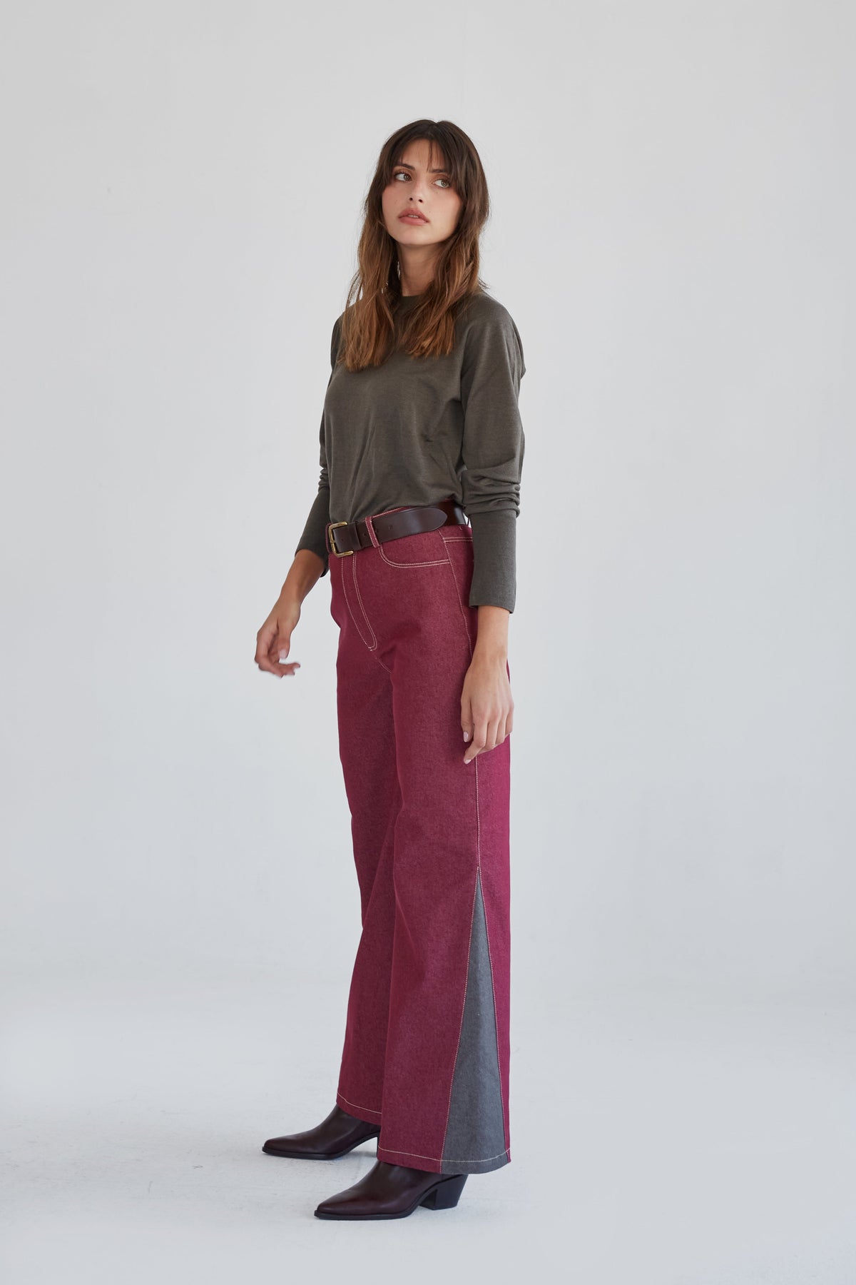 Pantalones vaqueros Alba 2.0 granate