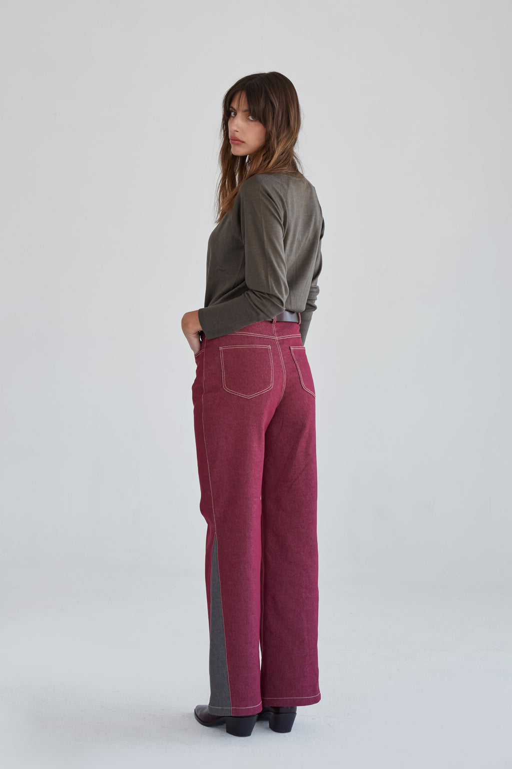 Pantalones vaqueros Alba 2.0 granate