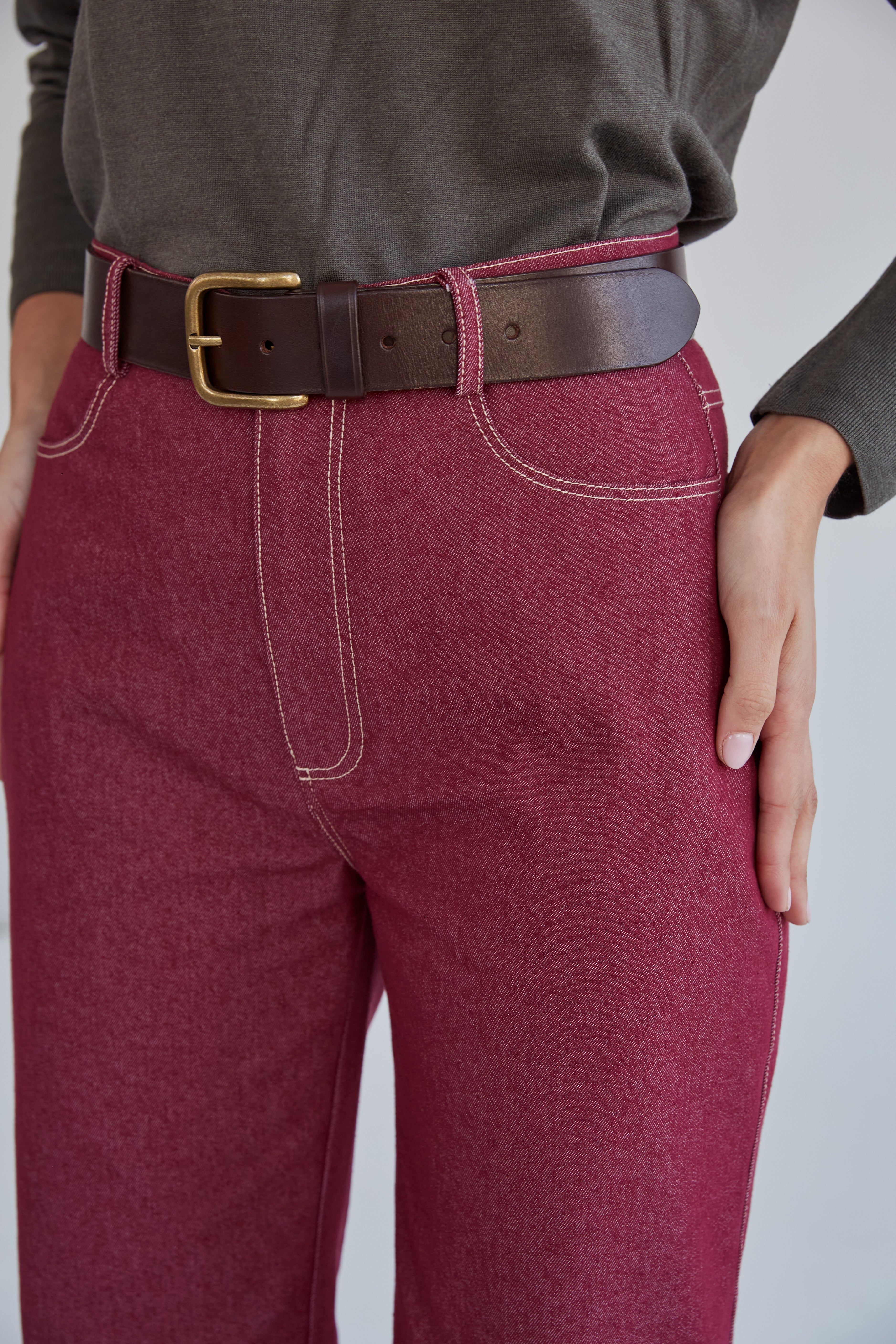 Pantalones vaqueros Alba 2.0 granate