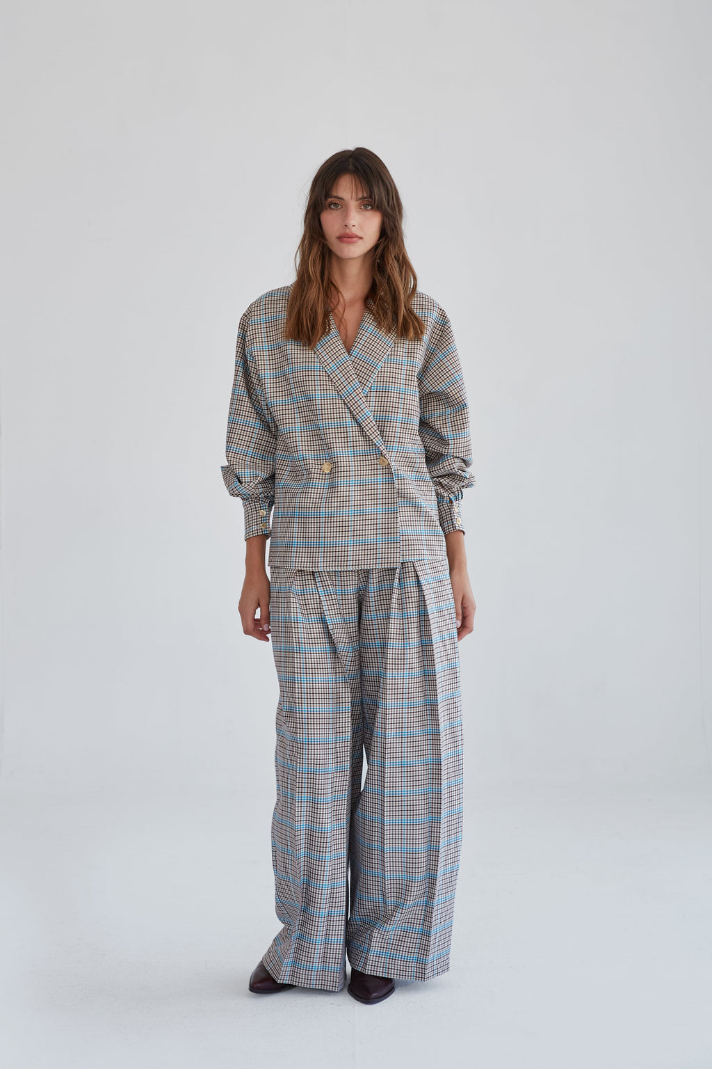Agustina Plaid Trousers