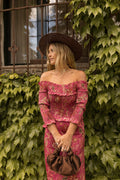 Vestido Bardot Framboise