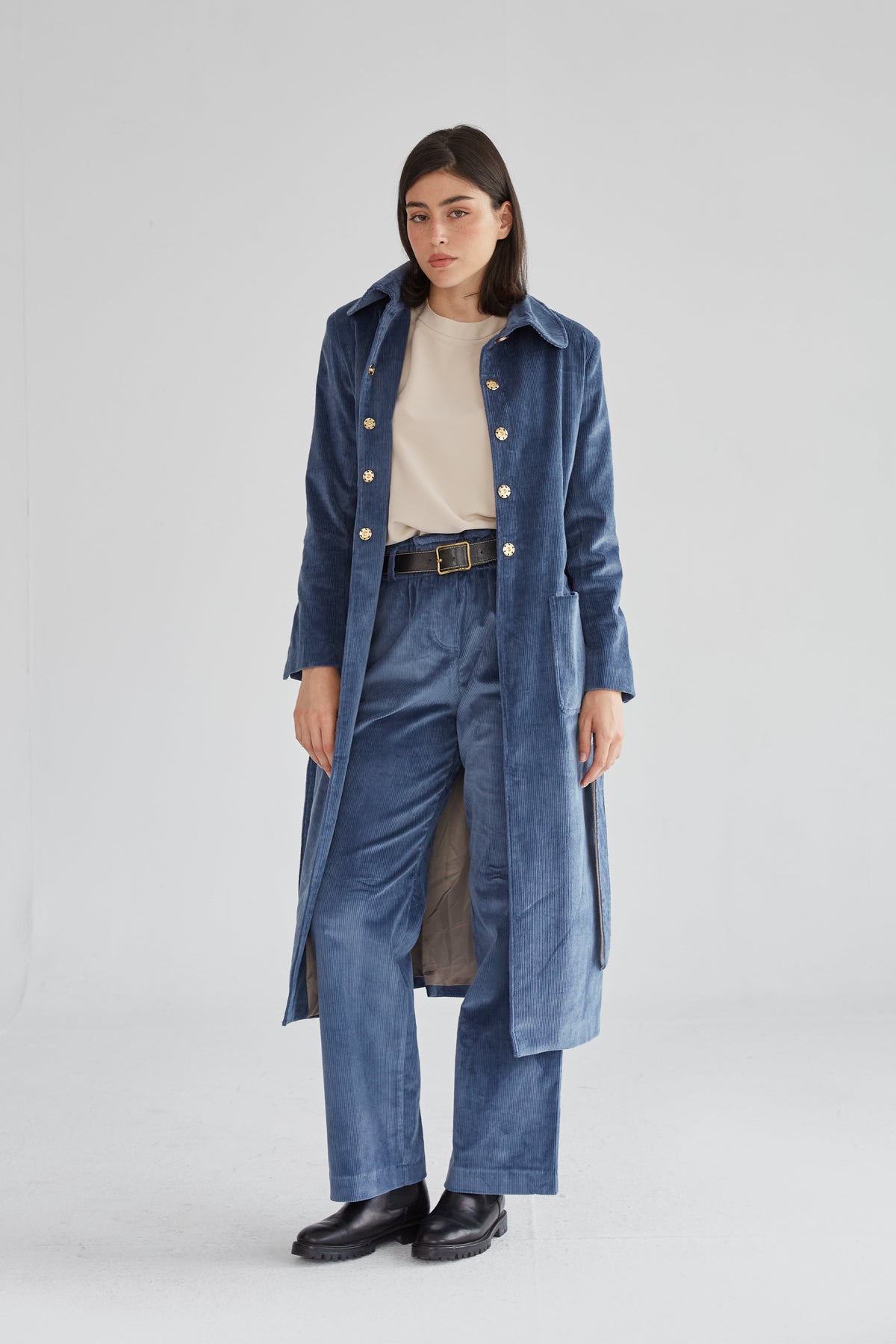 Ainhoa grayish-blue trousers