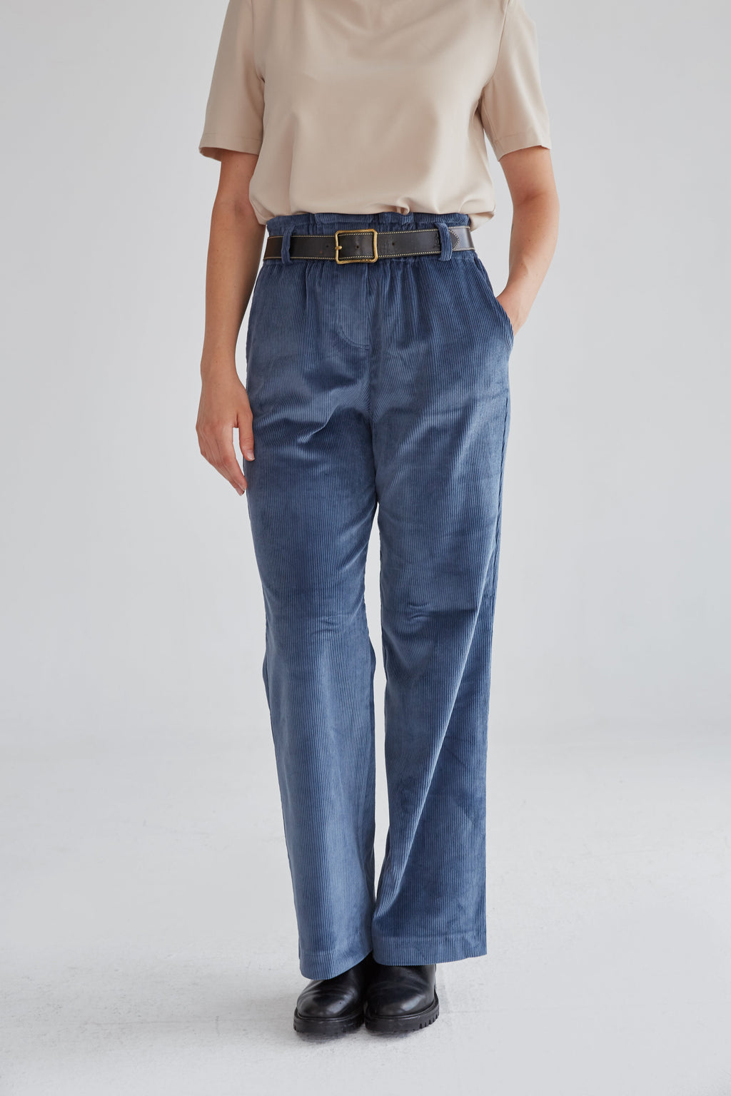 Ainhoa grayish-blue trousers