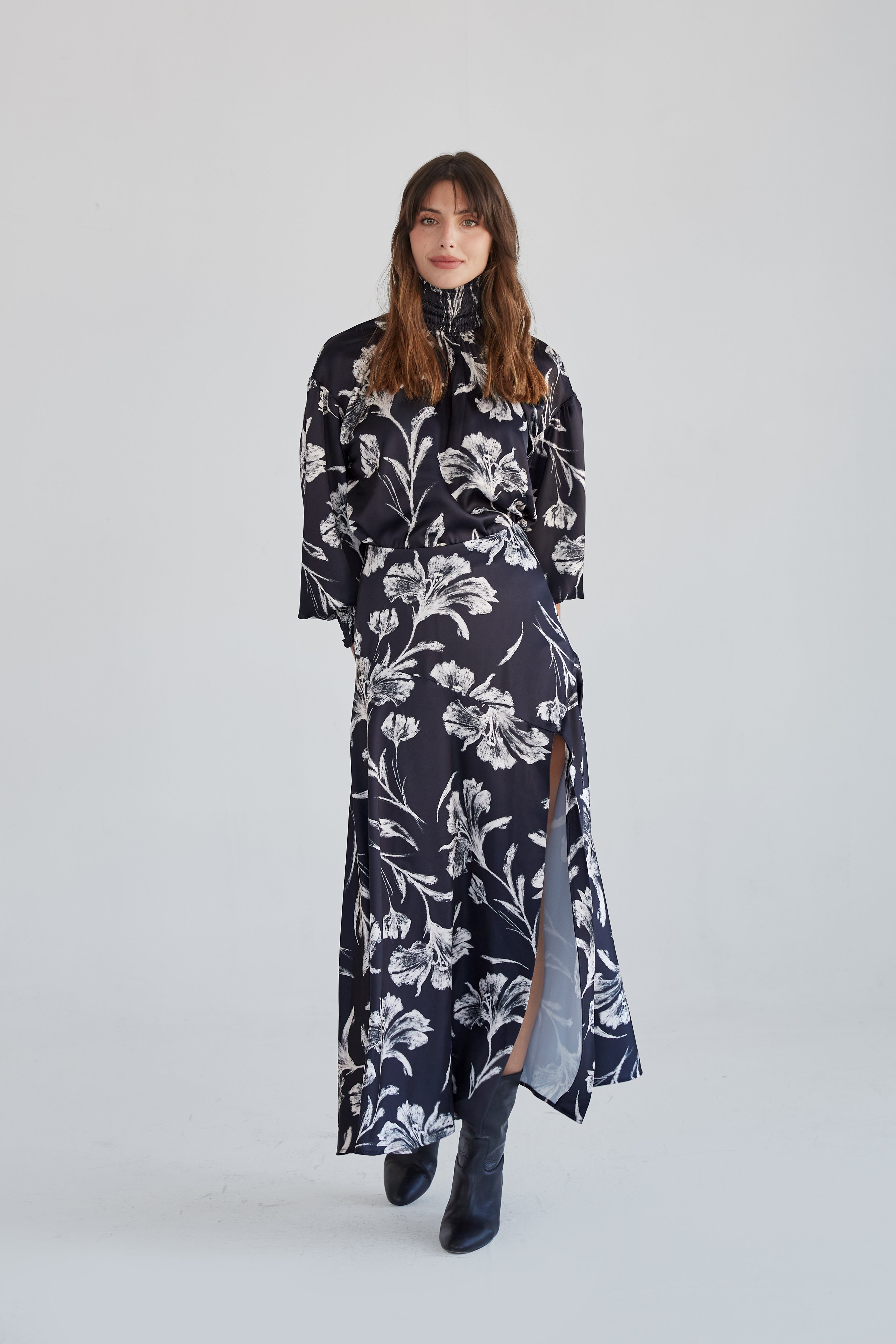 Black Soco Flowers Shirt