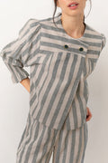 Chaqueta rayas azul