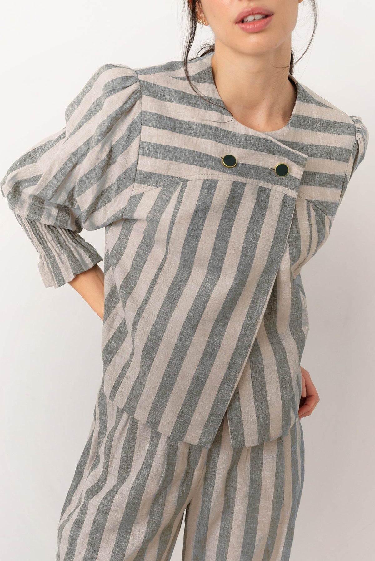 Chaqueta rayas azul