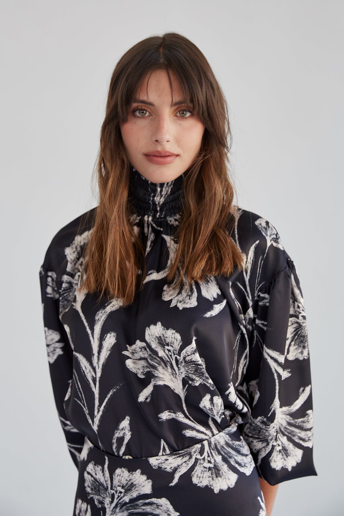 Black Soco Flowers Shirt