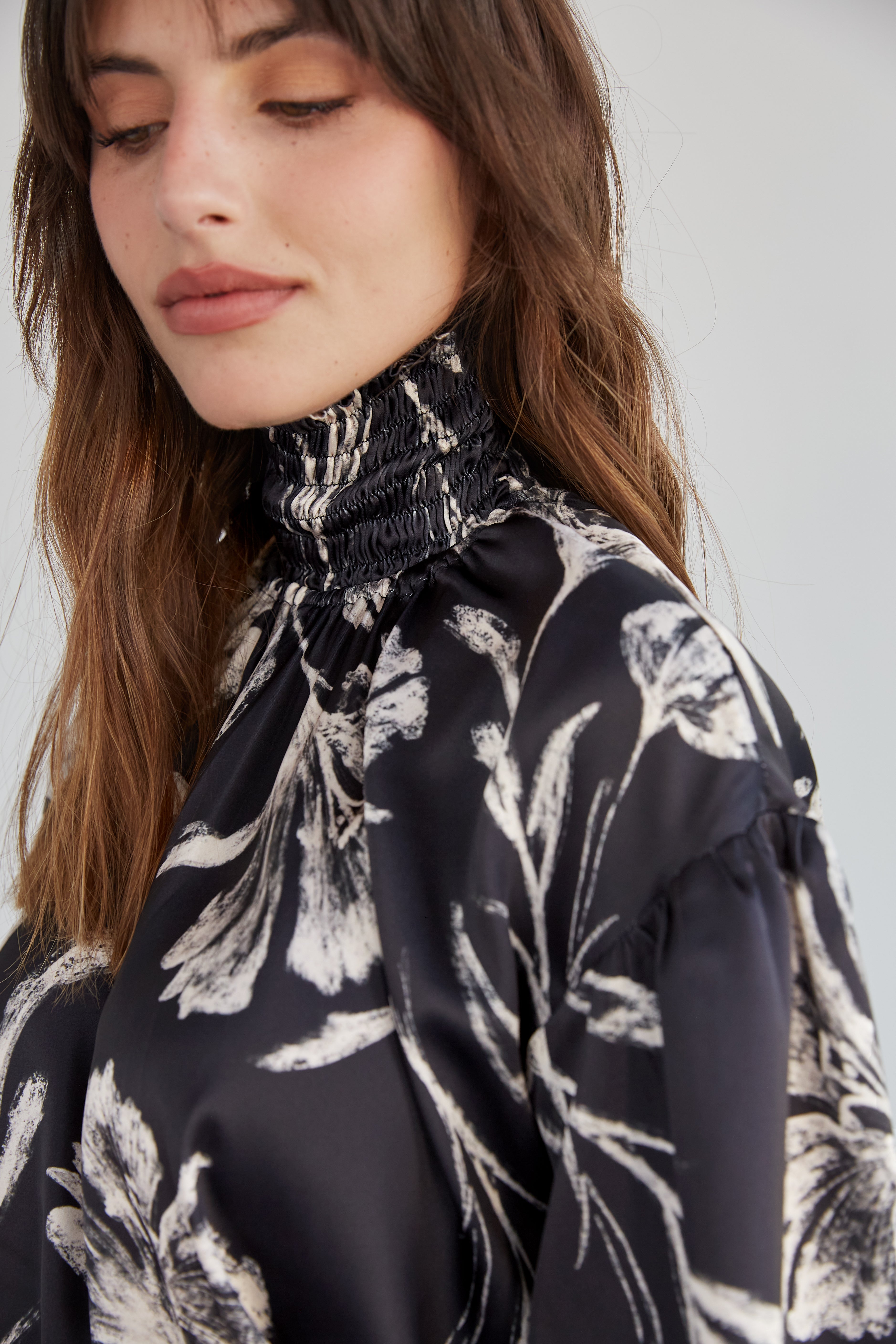Black Soco Flowers Shirt