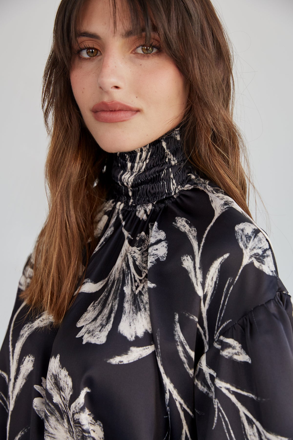 Black Soco Flowers Shirt