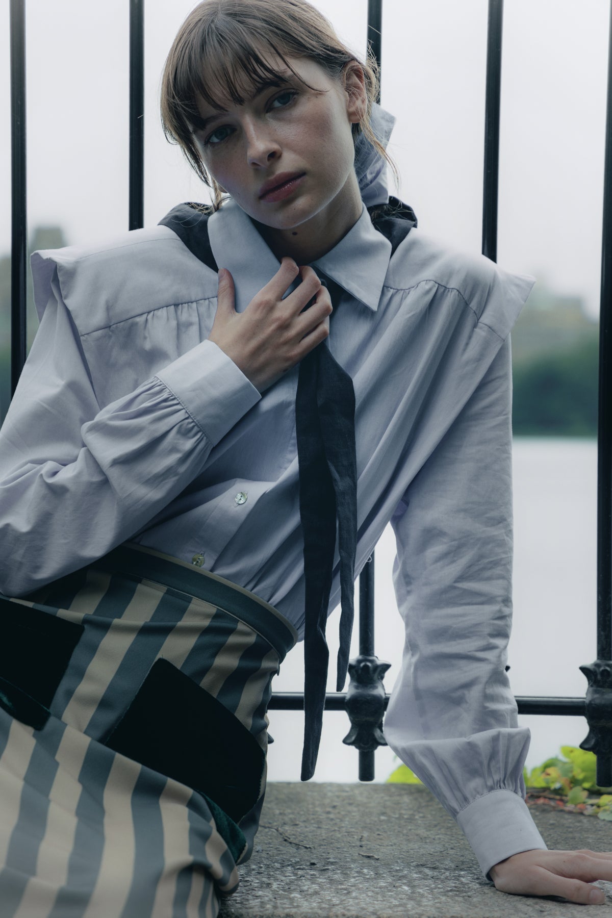 Marieta blue oxford shirt