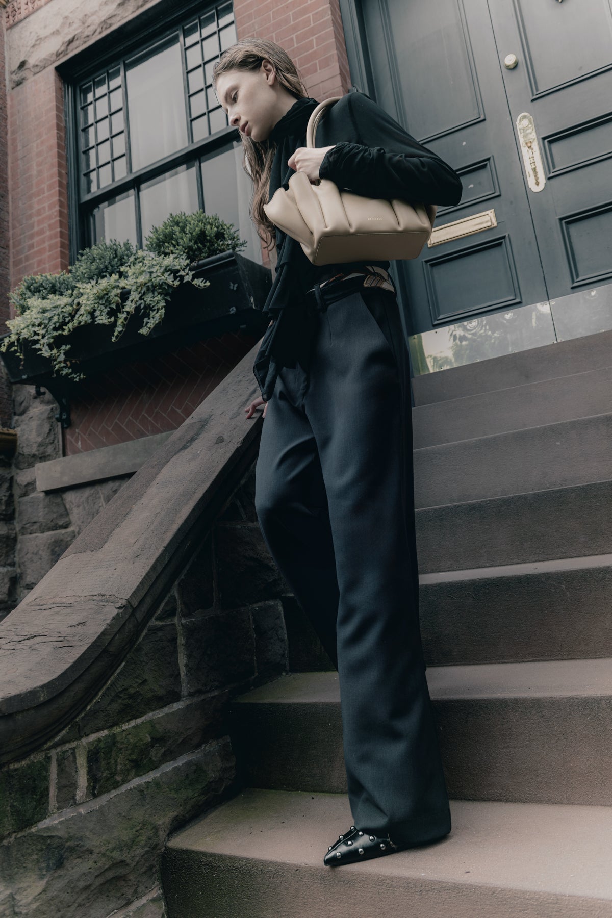 Adela charcoal grey trousers