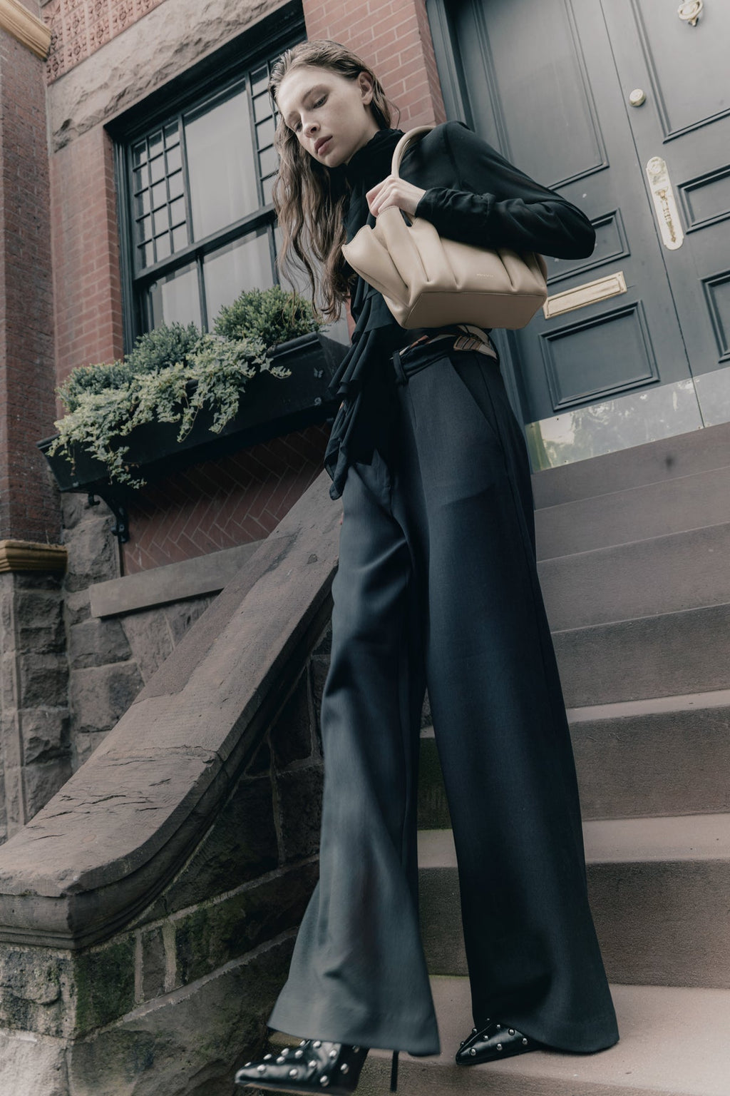 Adela charcoal grey trousers
