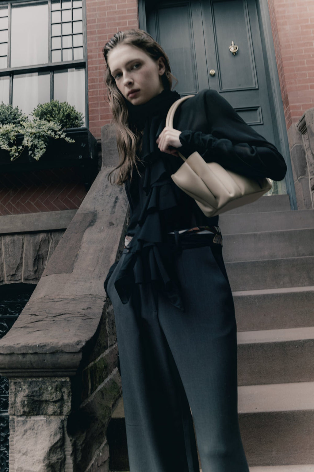 Adela charcoal grey trousers
