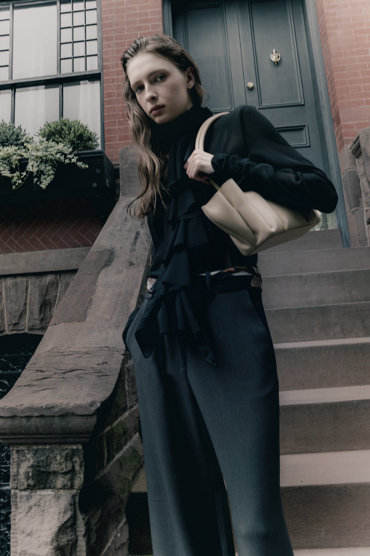 Adela charcoal grey trousers