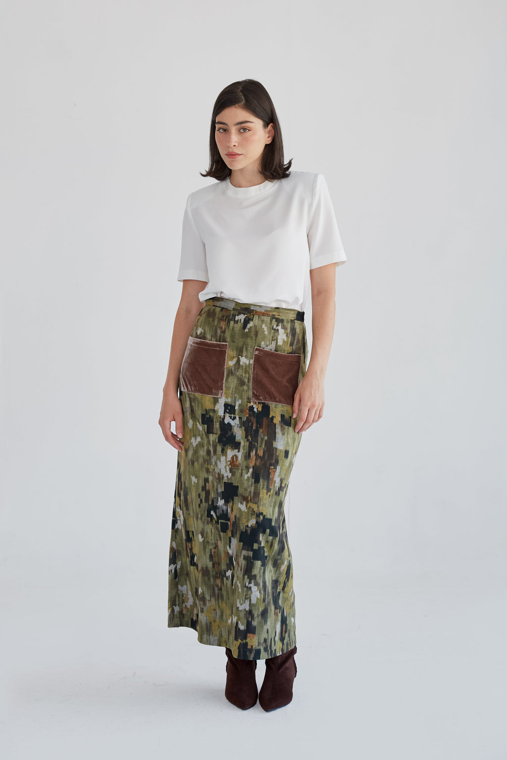 Claudia green skirt