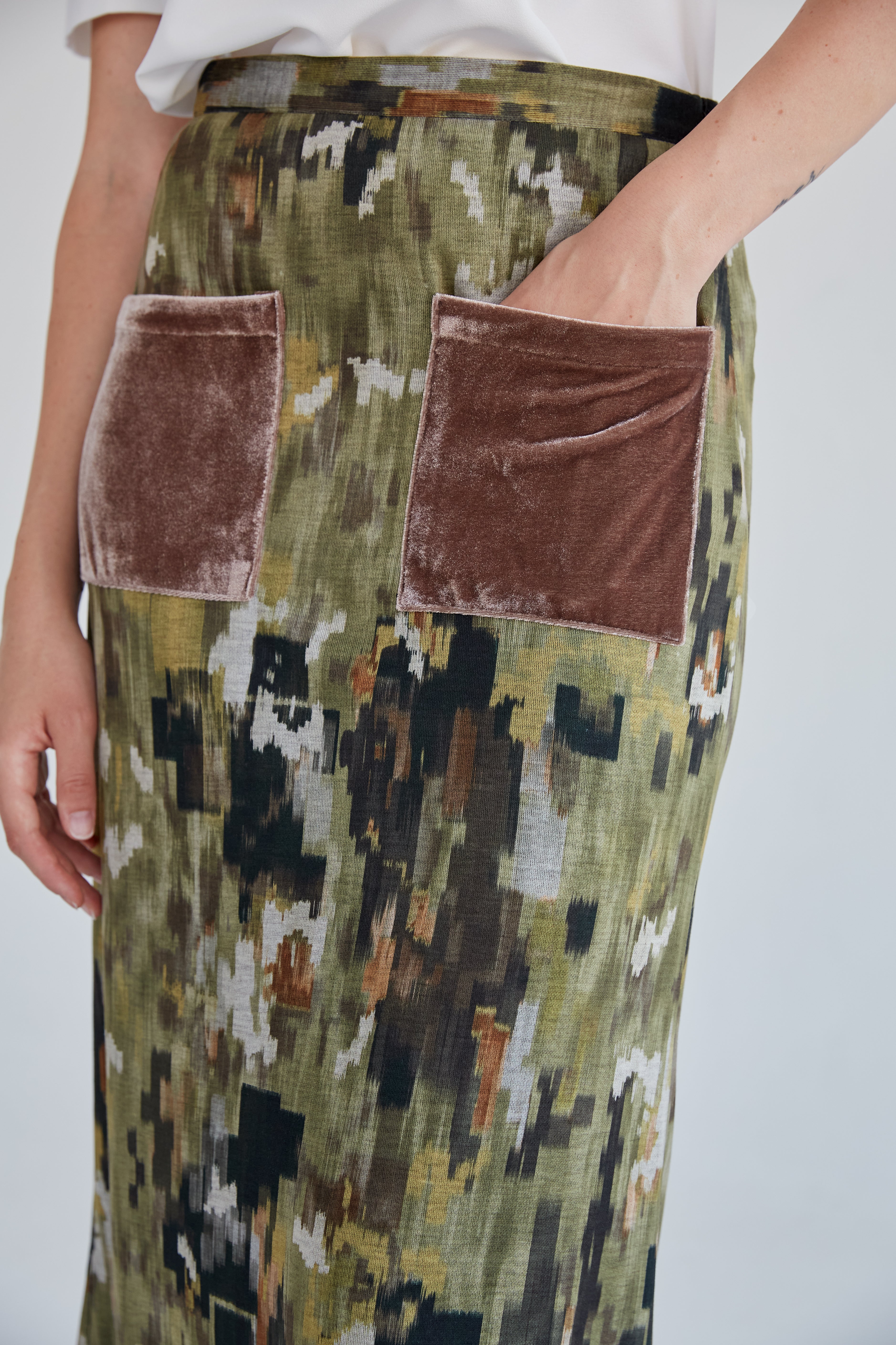 Claudia green skirt