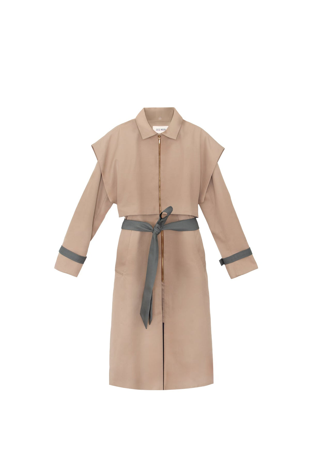 Gabardina Benedetta duo capucha beis