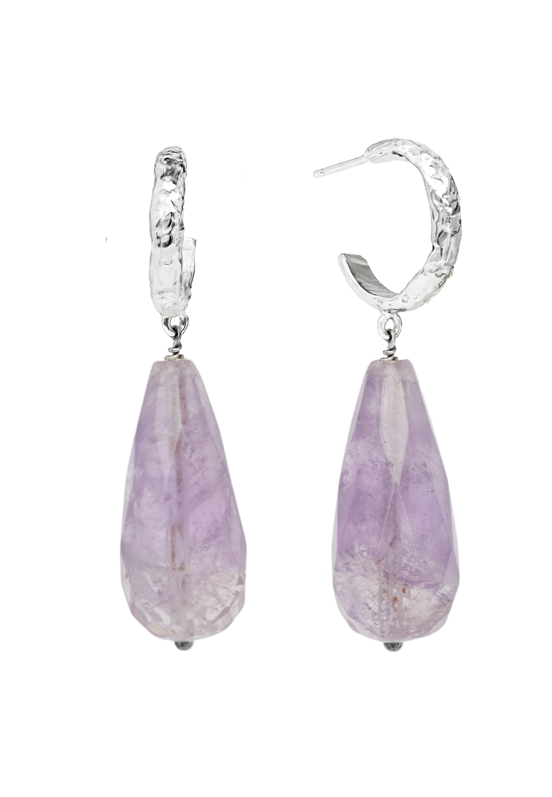 Aros Plata Salma Amatista