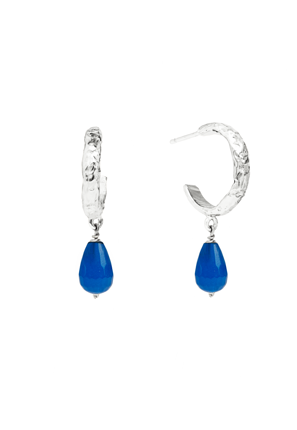 Aros Sadie Azul Plata