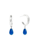 Aros Sadie Azul Plata