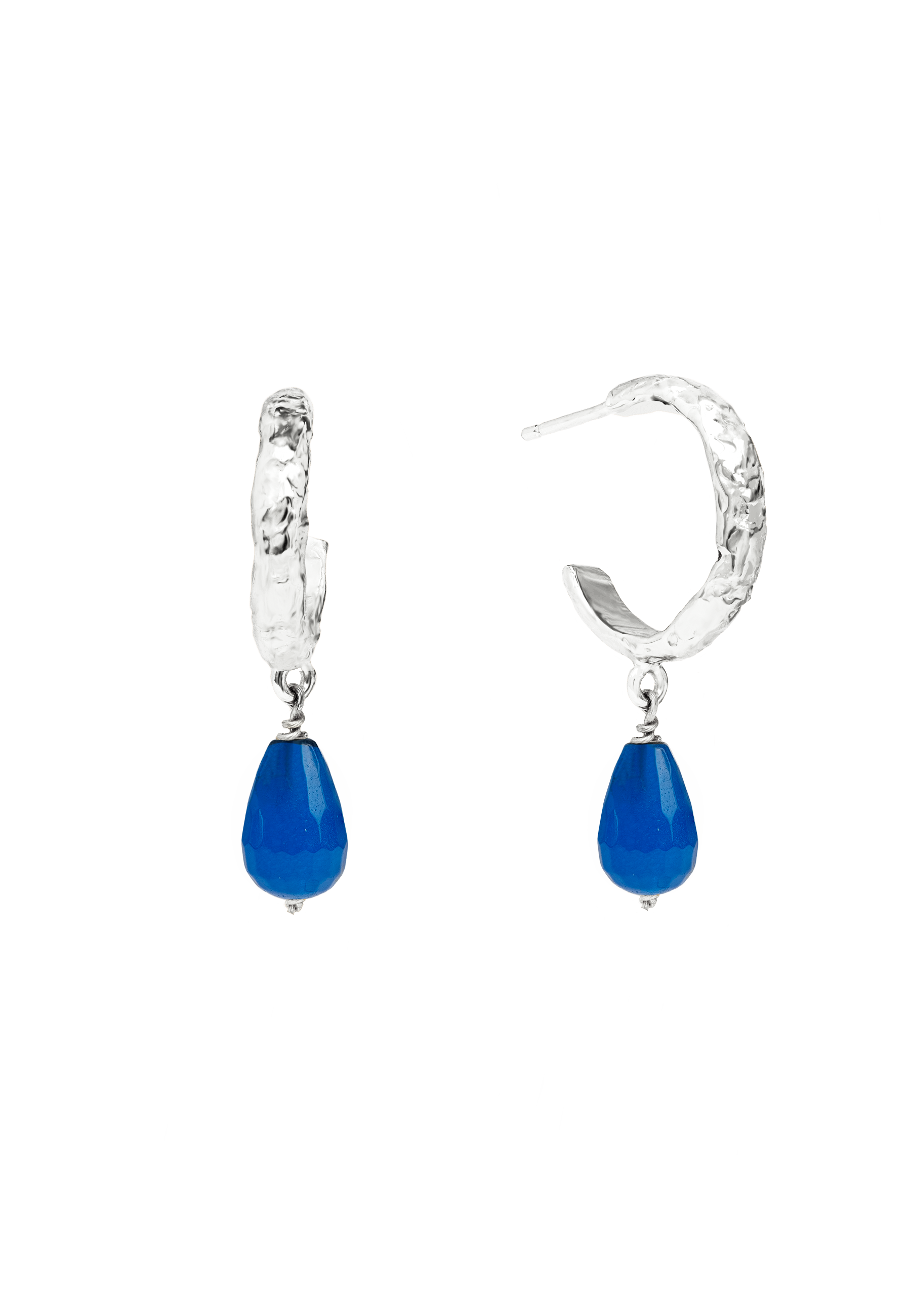 Aros Sadie Azul Plata