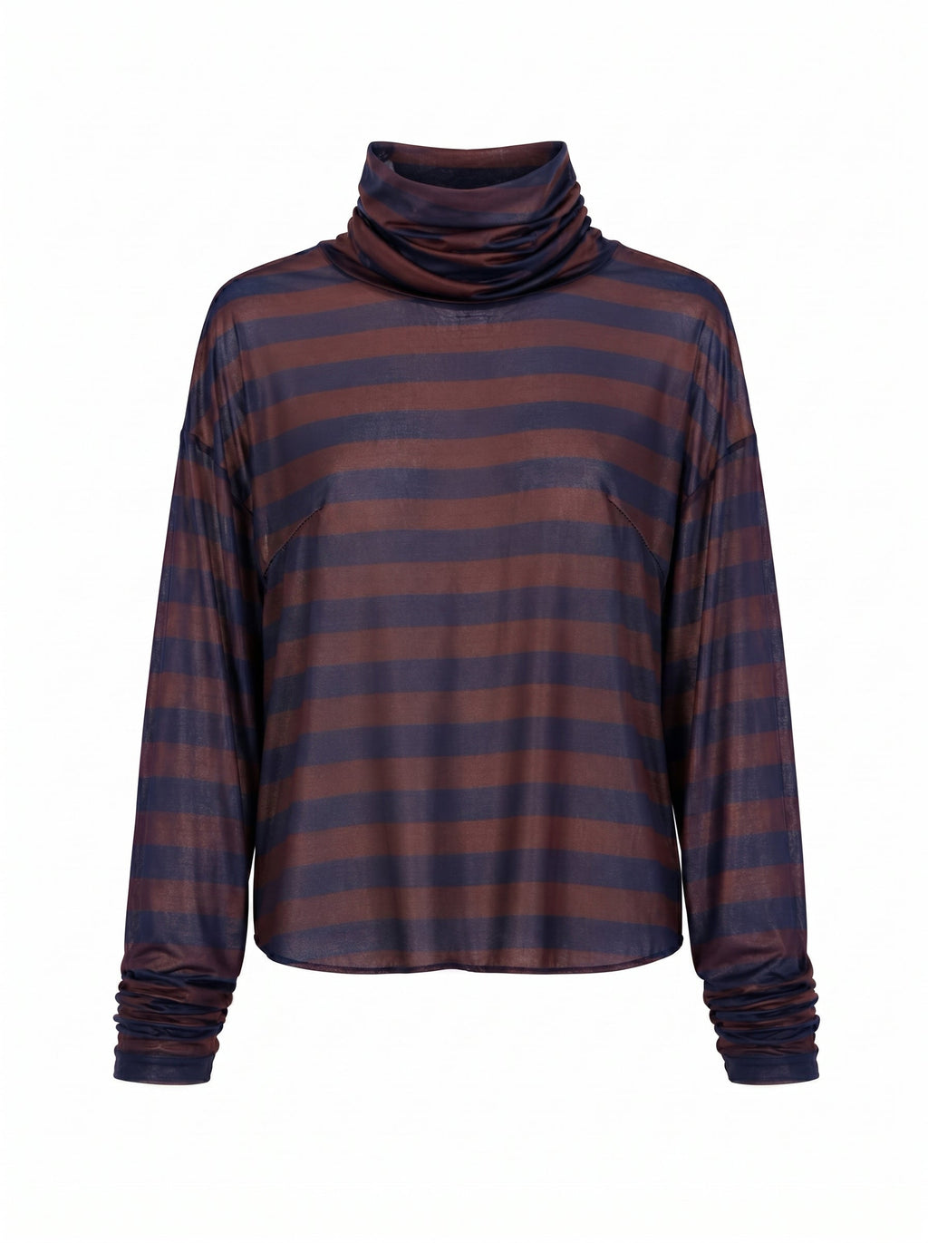 Crystal navy-brown striped shirt
