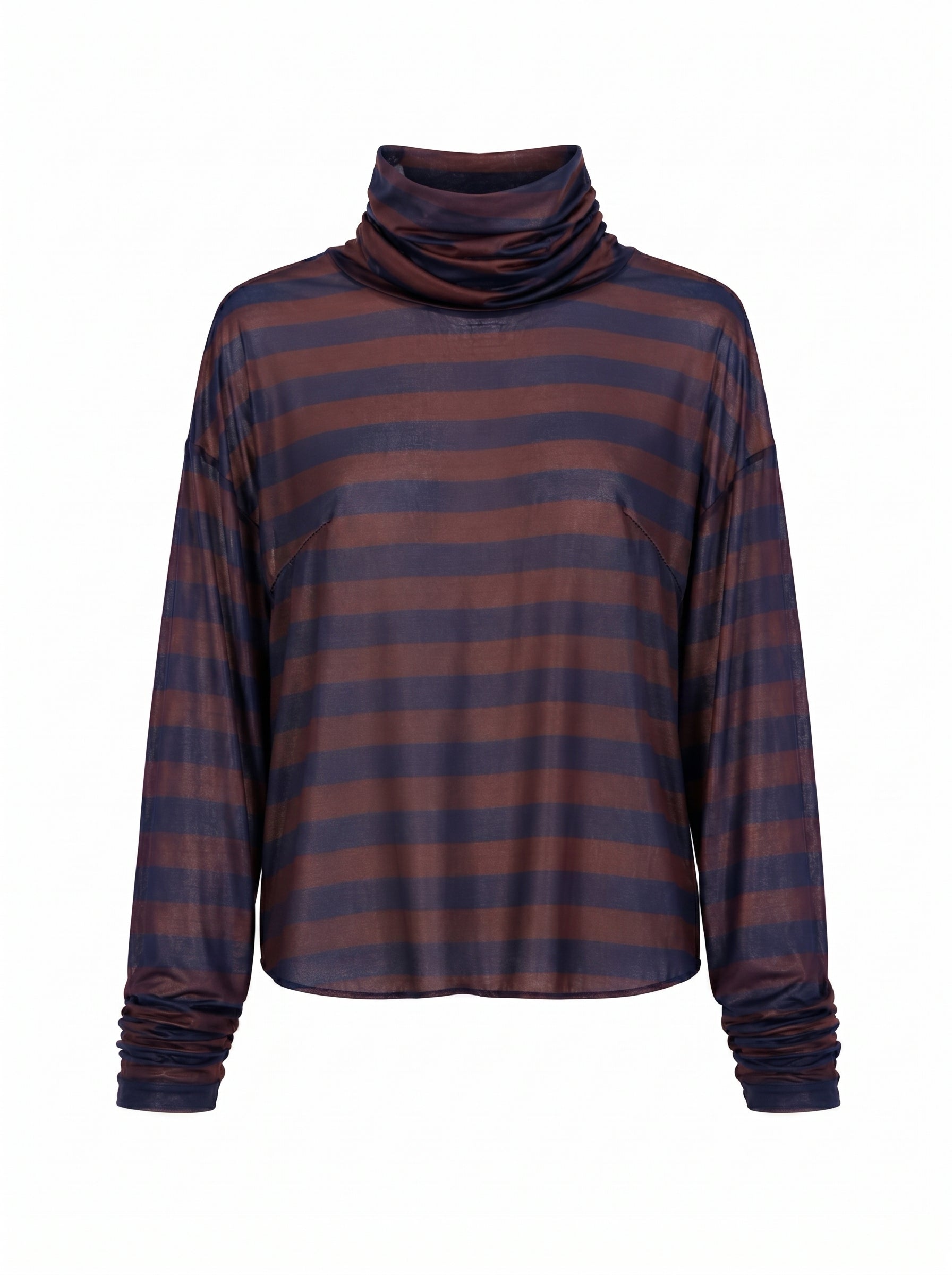 Crystal navy-brown striped shirt