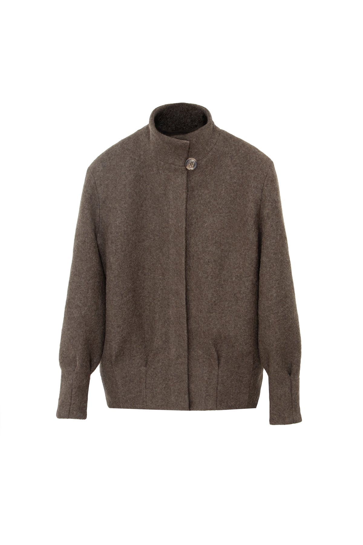 Chaquetón Eva lana cocida verde