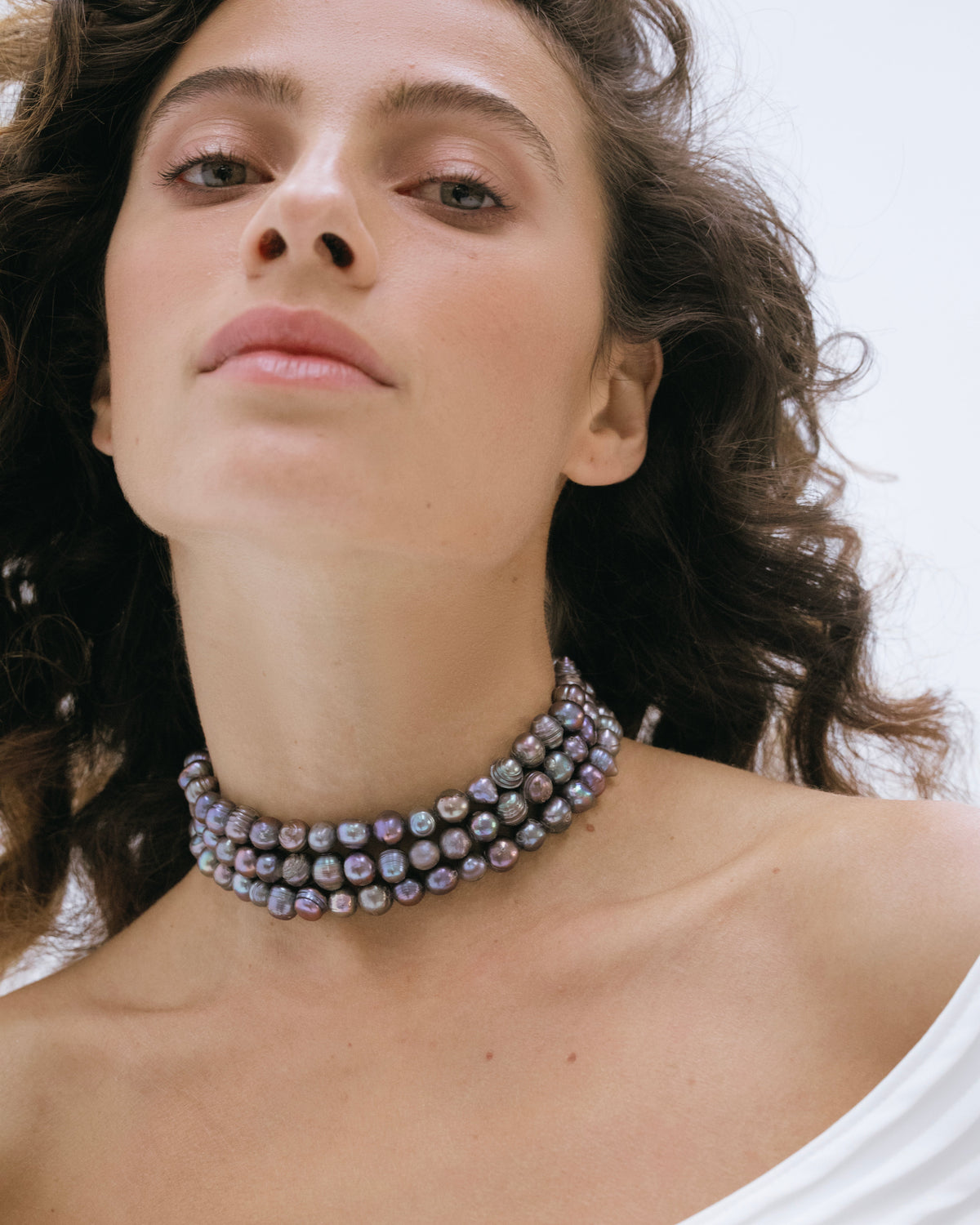 Choker Perla Gris Nebelia