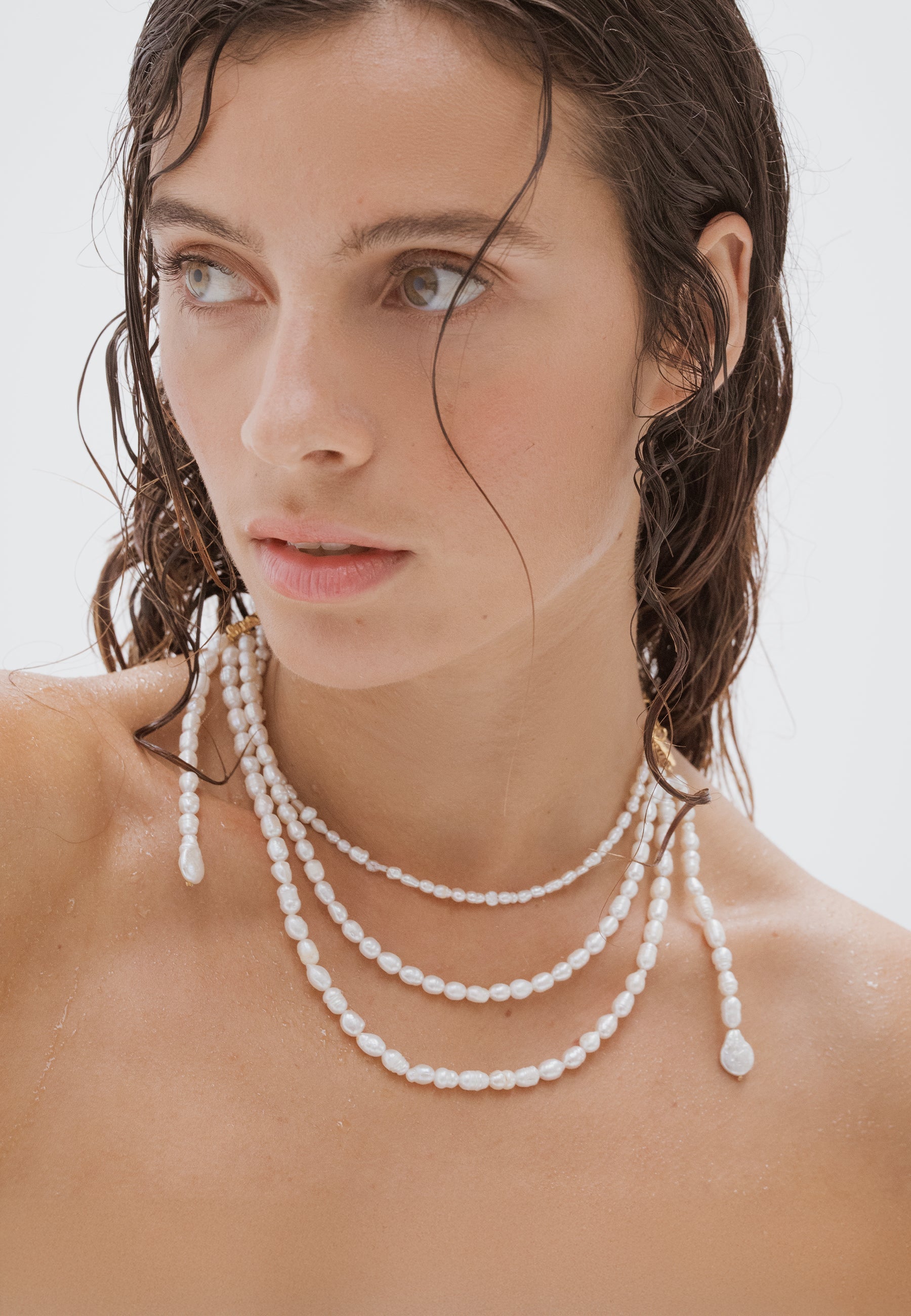 Collar triple Cyra Perlas
