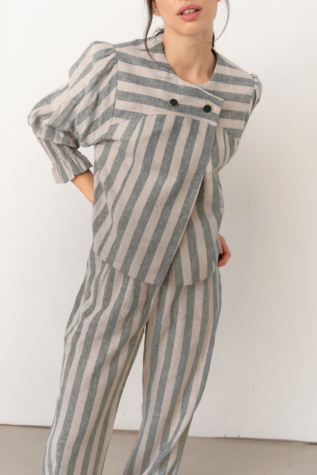 Pantalón rayas azul