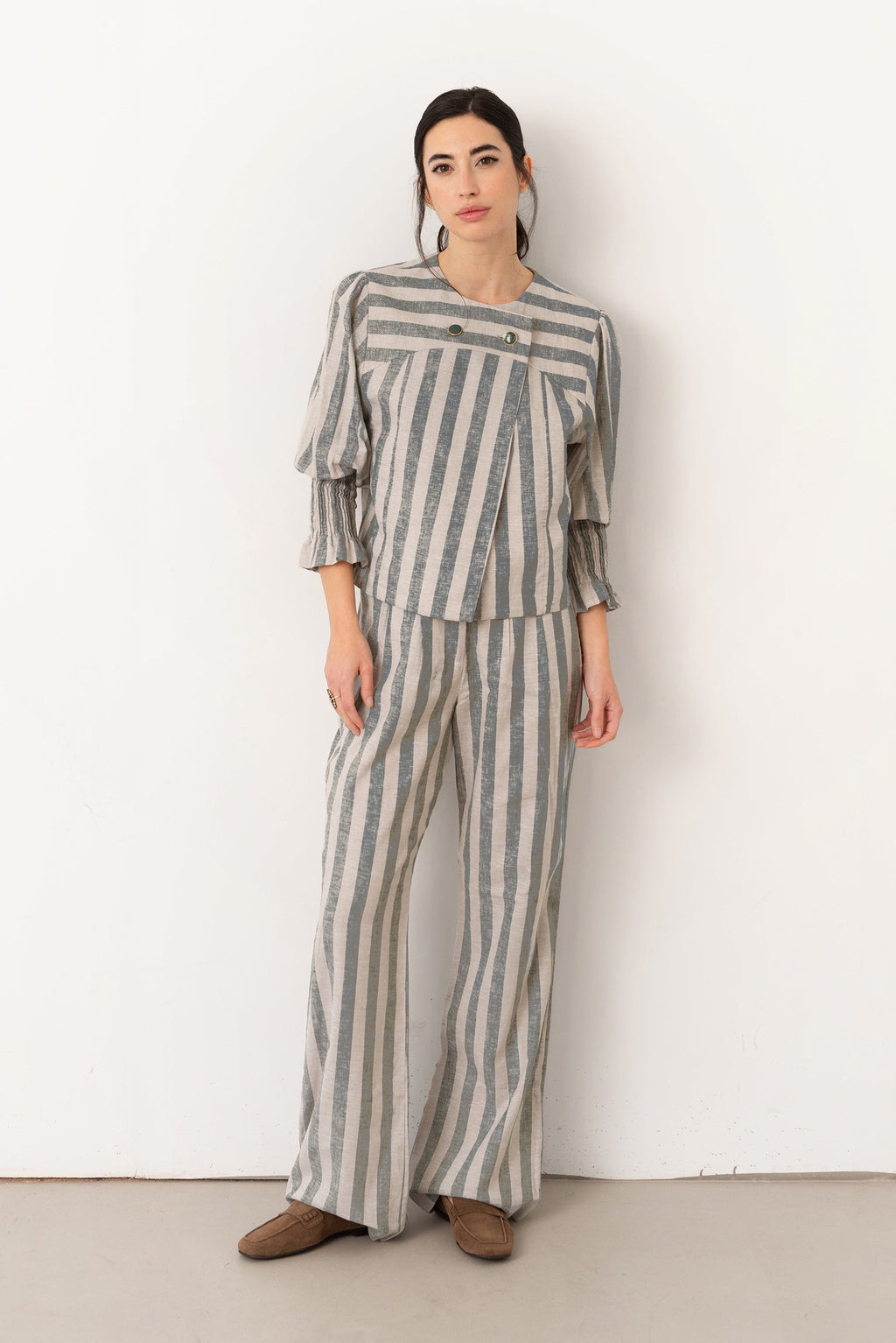 Pantalón rayas azul