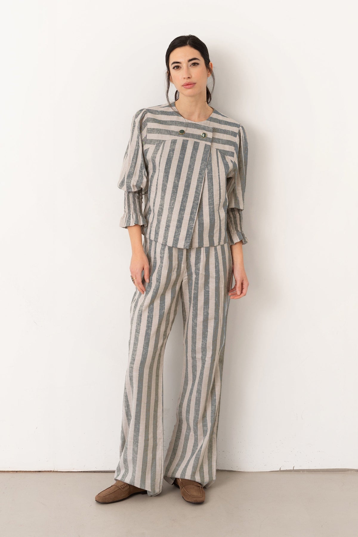 Pantalón rayas azul