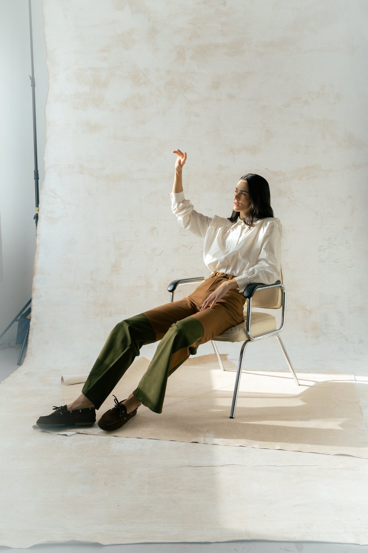 Brown stretch Coro trousers