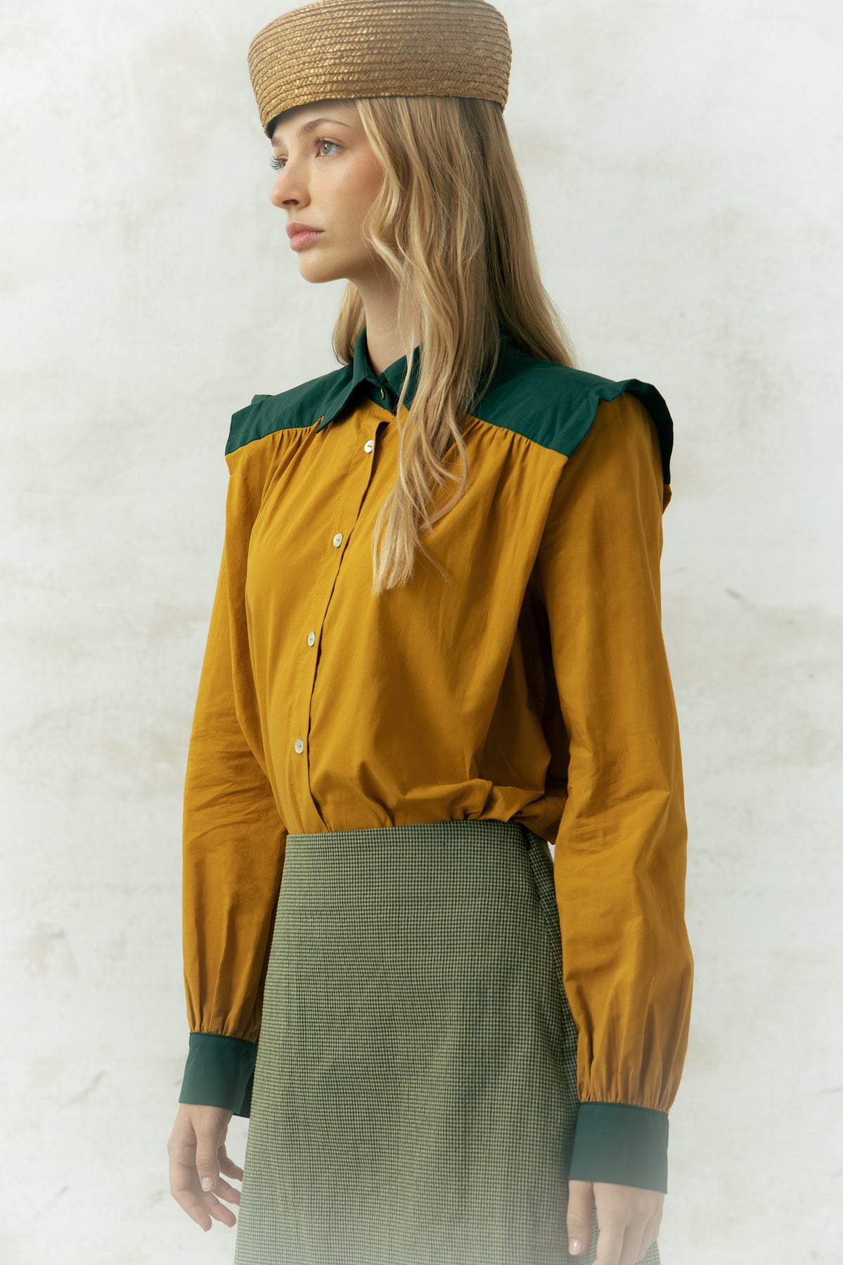 Camisa Marieta Duo Mostaza