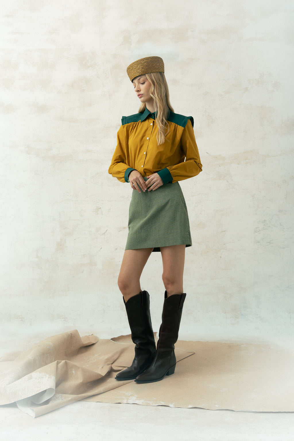 Camisa Marieta Duo Mostaza