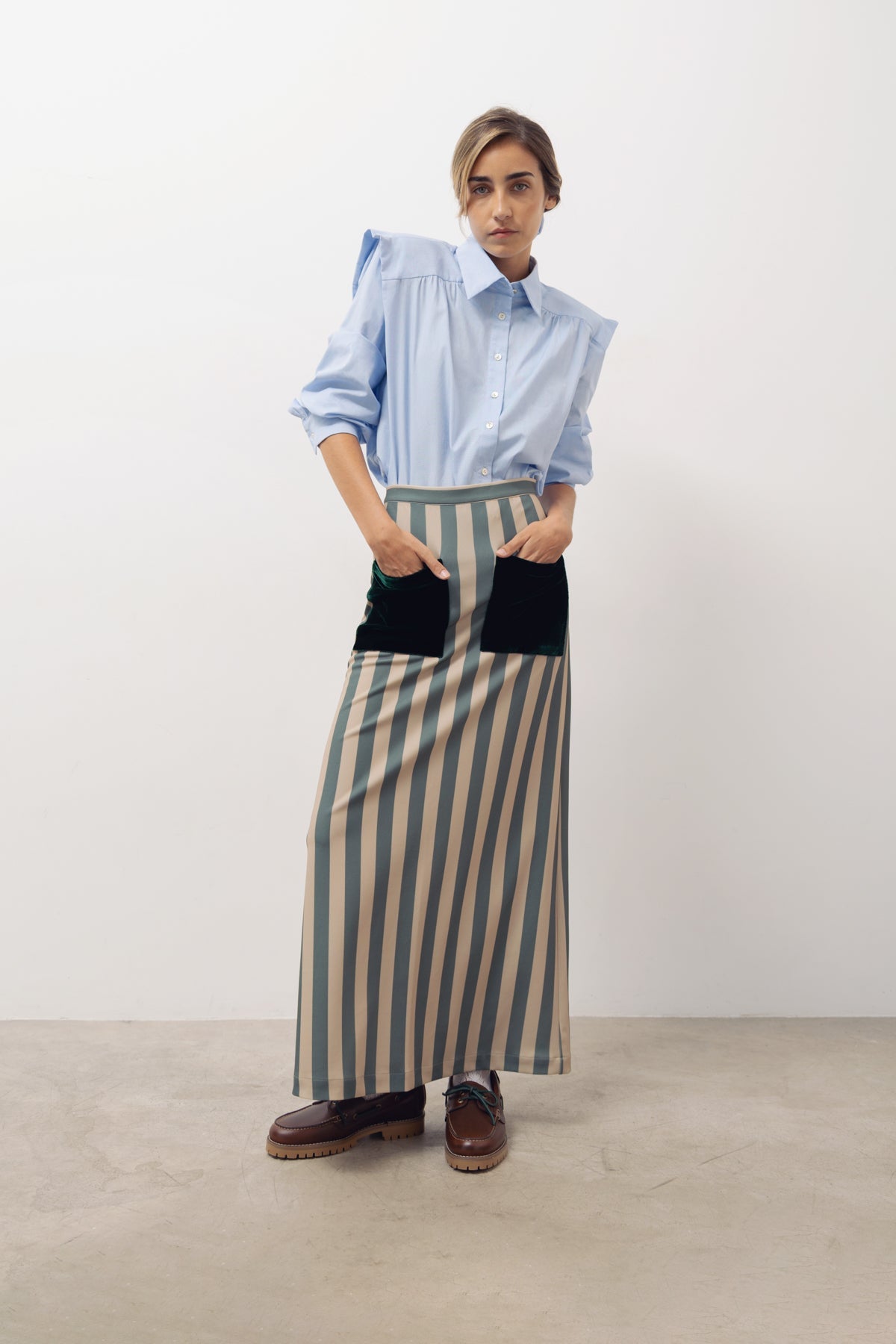 Marieta blue oxford shirt