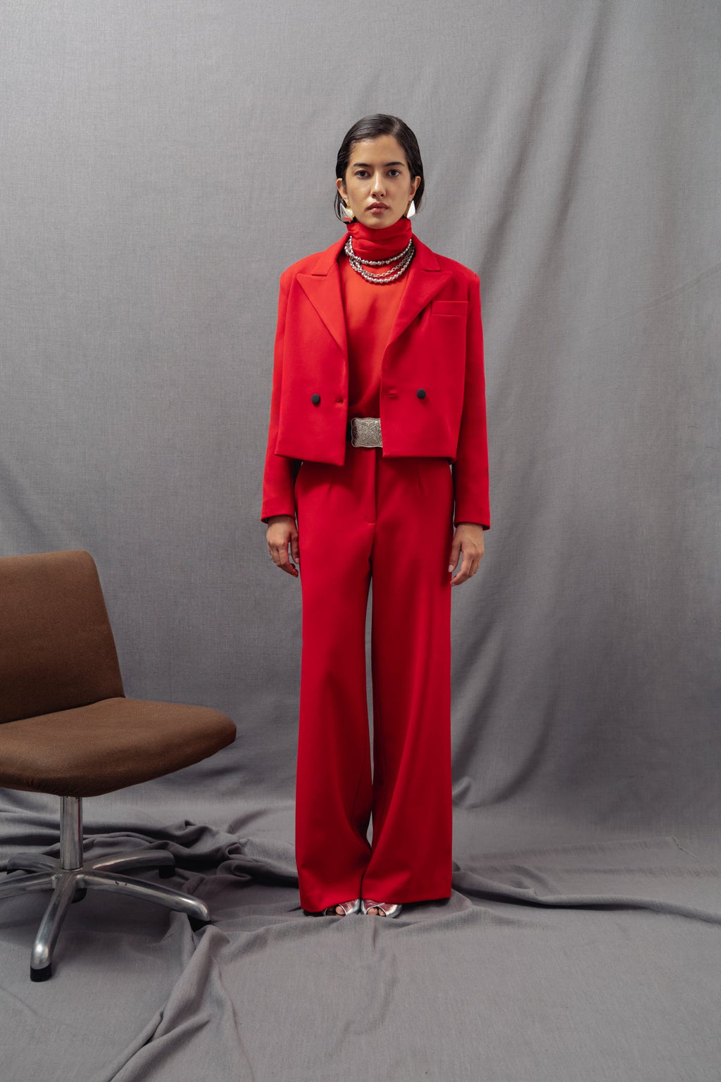 Adela red trousers