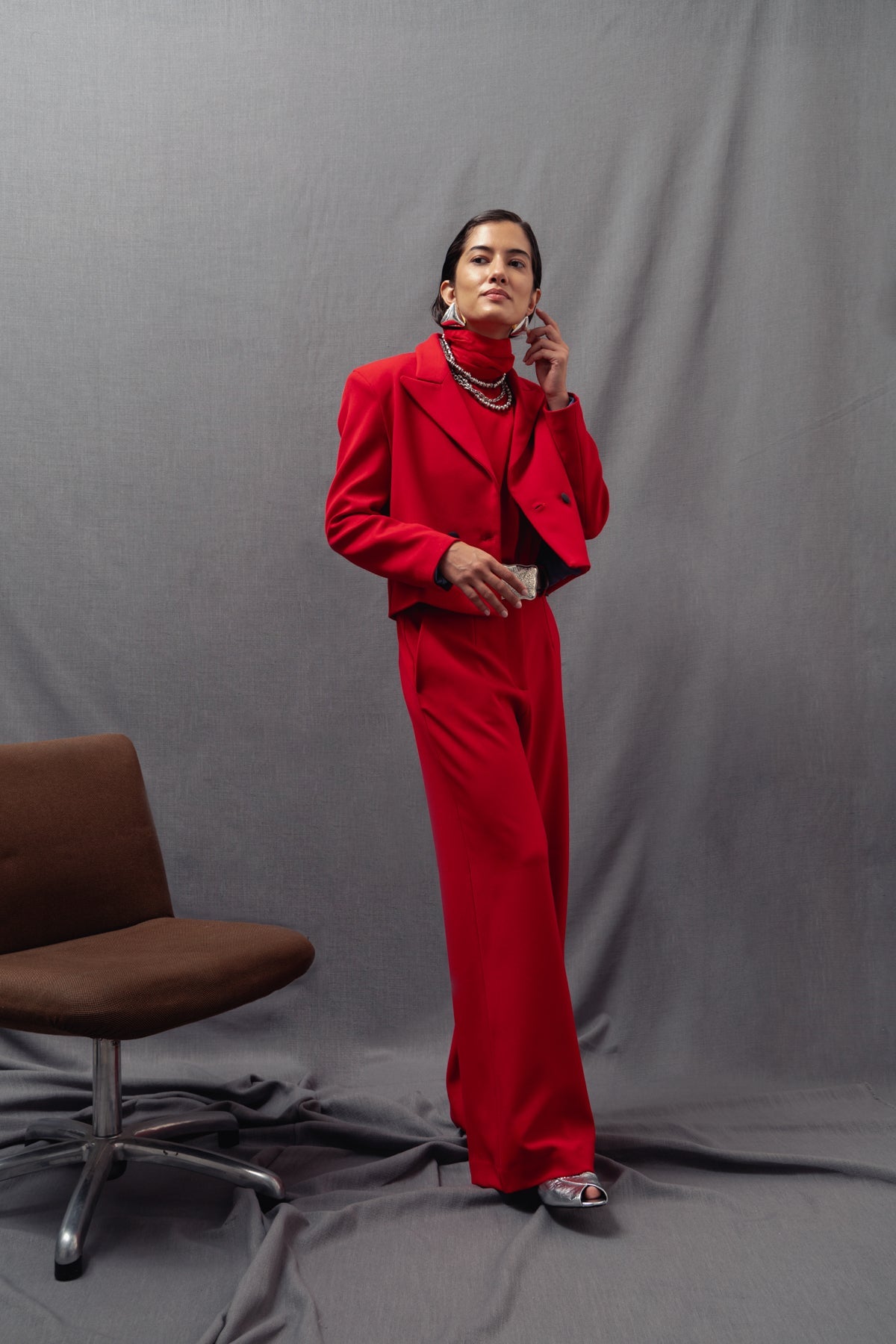 Adela red trousers