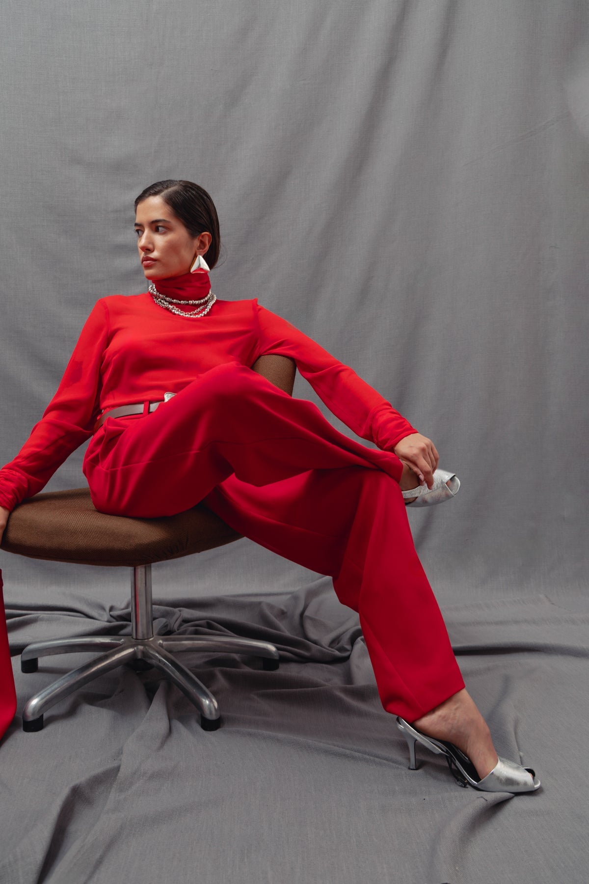 Adela red trousers
