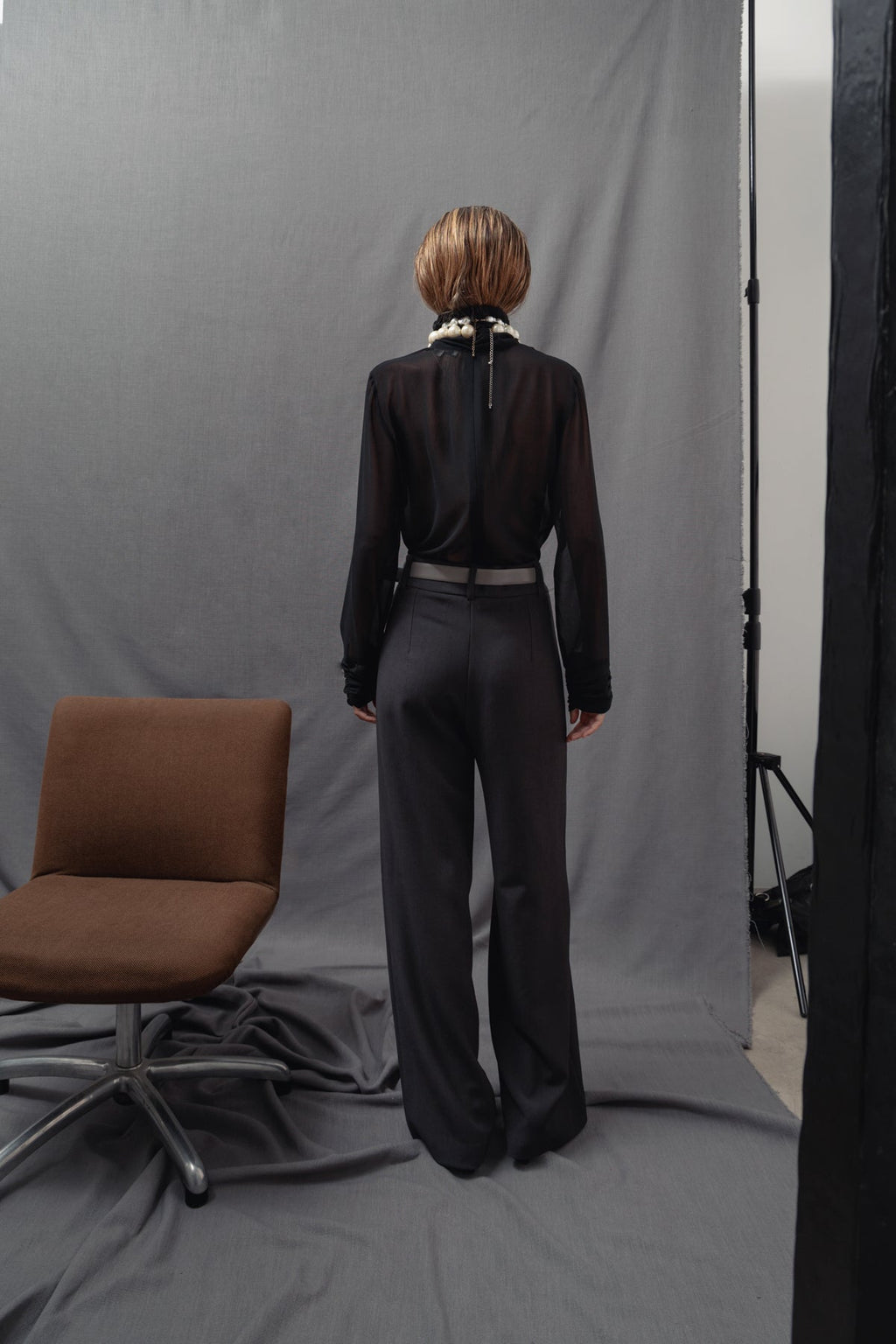 Adela charcoal grey trousers