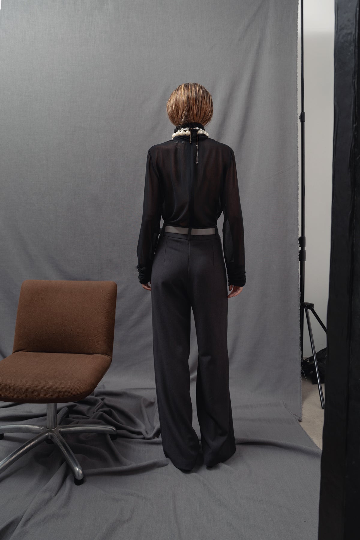 Adela charcoal grey trousers
