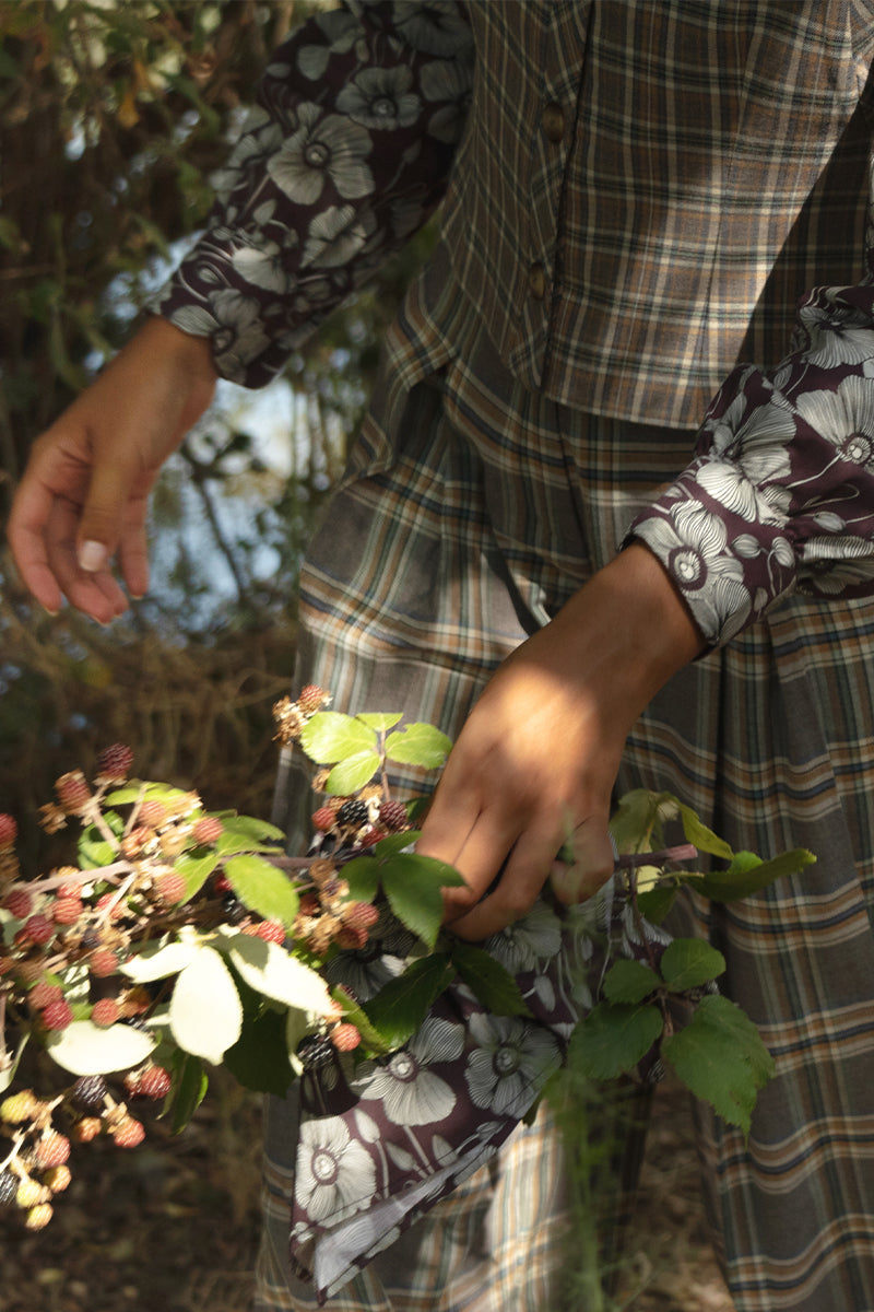 Camisa Miru Flores Granates