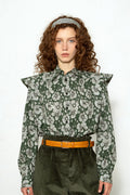 Camisa Miru Flores Verdes