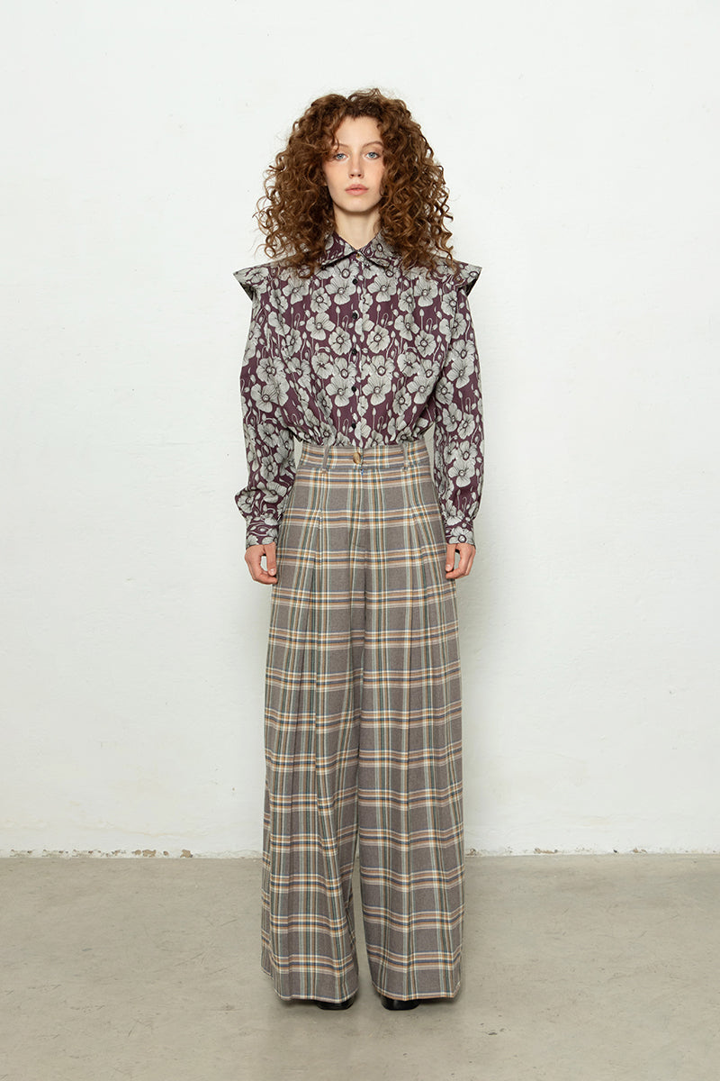 Camisa Miru Flores Granates