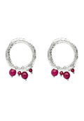 Pendientes Adara Fucsia Plata