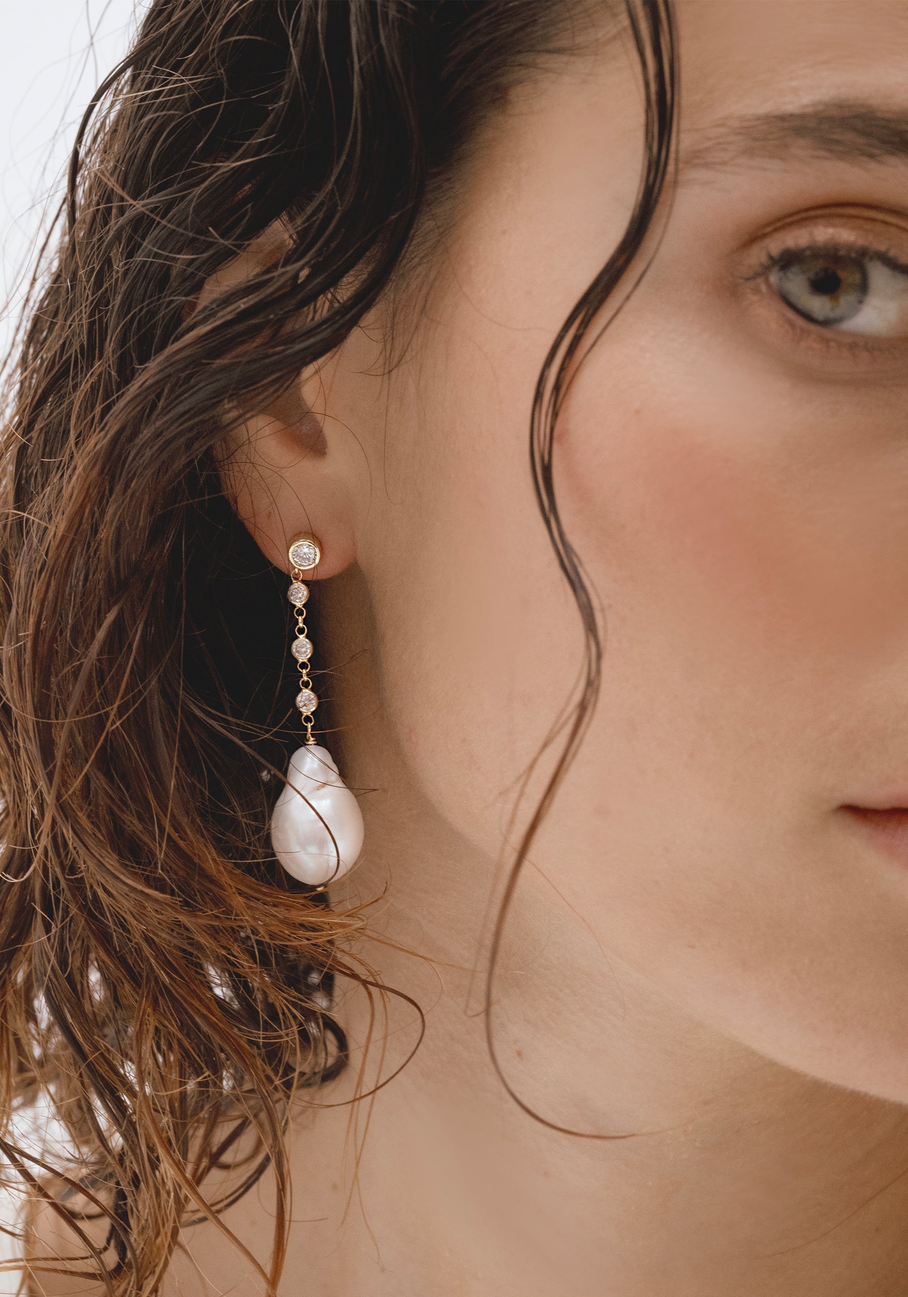 Pendientes Celine Perla Barroca