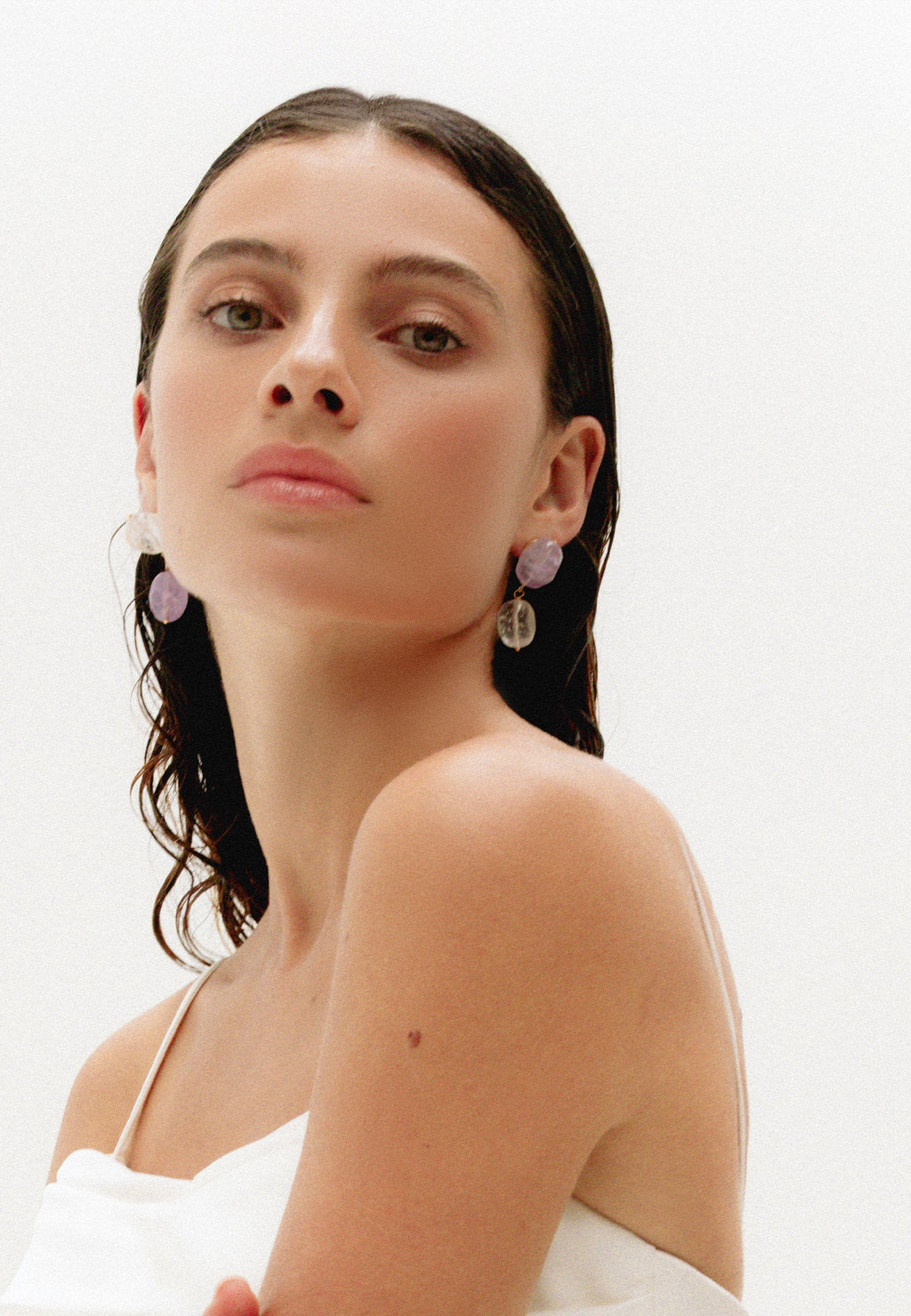 Pendientes Elva Morados
